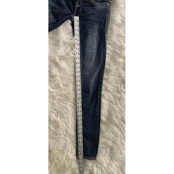 Rock Revival BETTY Jeans Womens 25 Skinny Mid-Rise Embellished Distressed READ - Picture 6 of 14